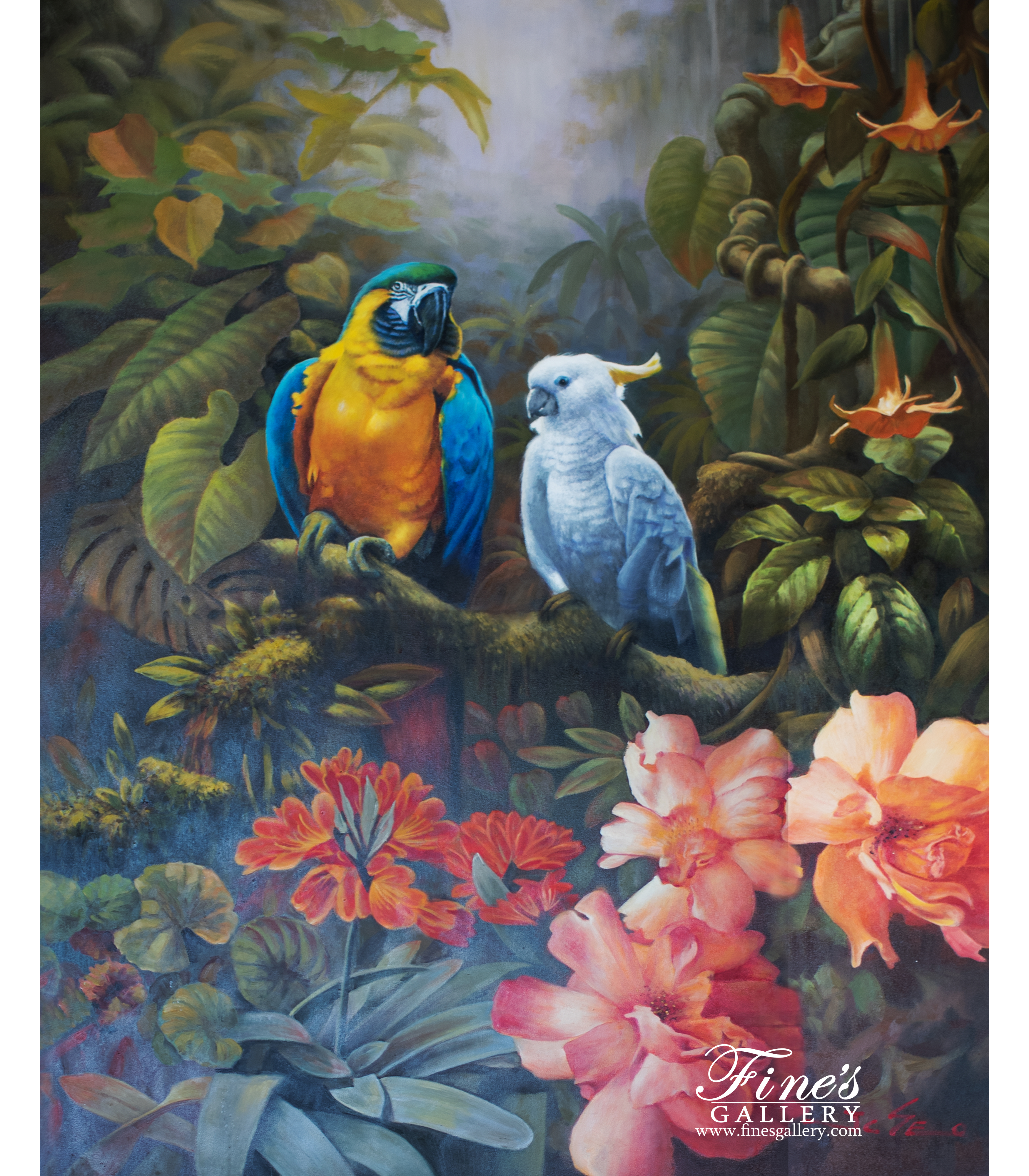 painting of two birds