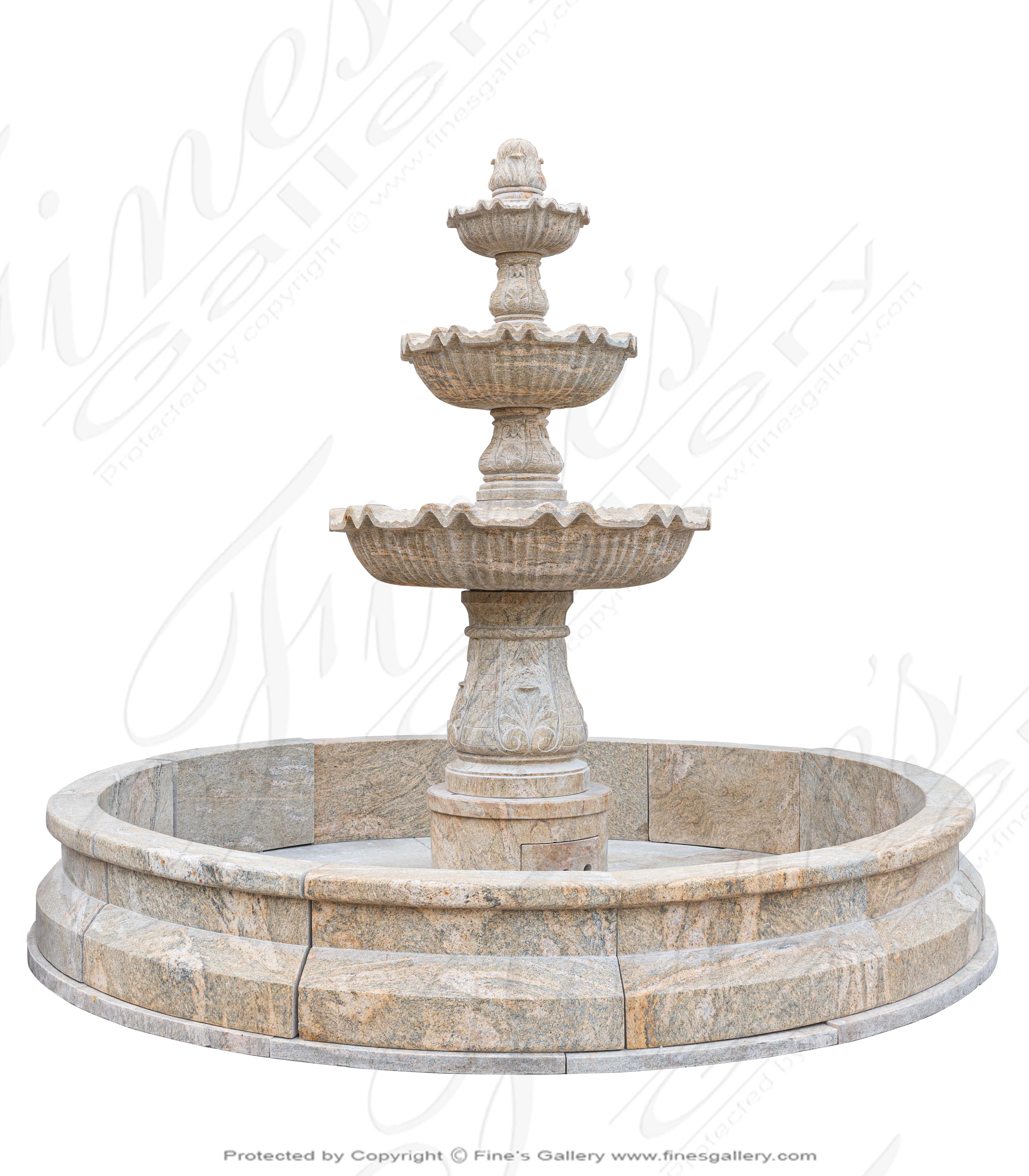 Marble Fountains - Luxury Granite Garden Fountain - MF-1177 - Fine's ...