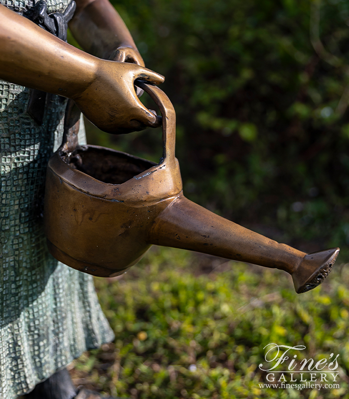 Bronze Fountains  - Garden Girl Bronze Fountain - BF-455