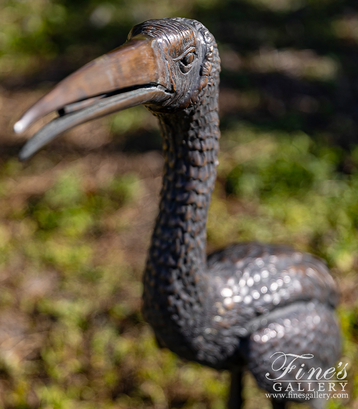 Bronze Fountains  - Large Tropical Bird In Bronze - BF-524