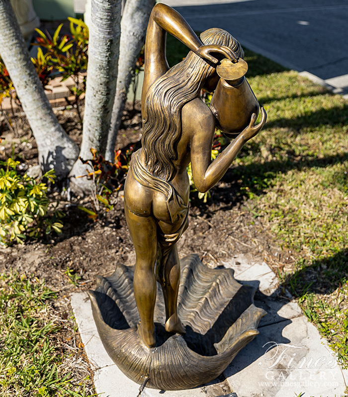 Bronze Fountains  - Bronze Nude Female Fountain - BF-562