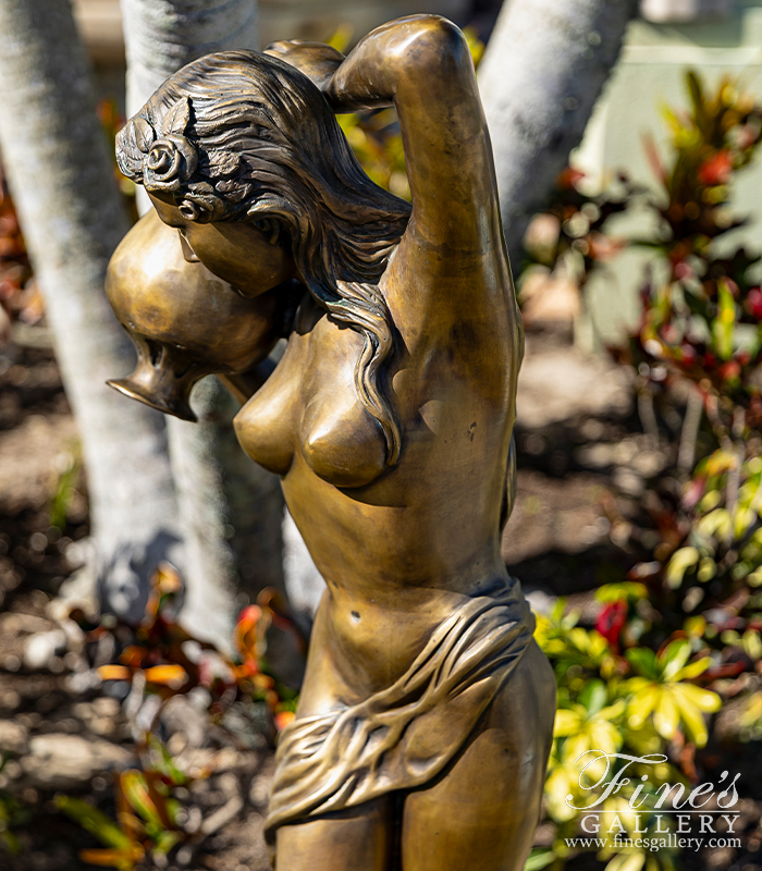 Bronze Fountains  - Bronze Nude Female Fountain - BF-562