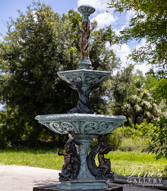Bronze Fountains  - Aquatic Cupids Bronze Fountain - BF-676