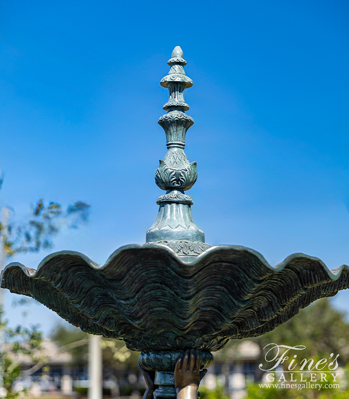 Bronze Fountains  - Maidens And Cherubs Bronze Tiered Fountain - BF-762