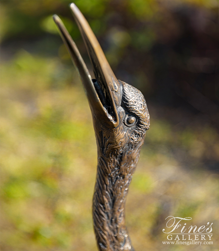 Bronze Fountains  - Bronze Crane Fountain - BF-777