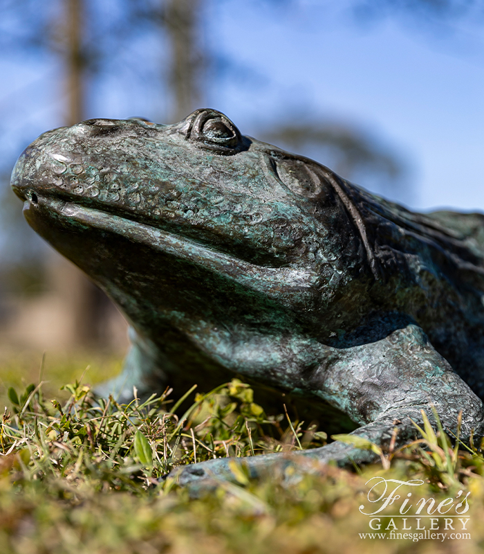 Bronze Fountains  - Patina Bronze Frog Fountain - BF-778