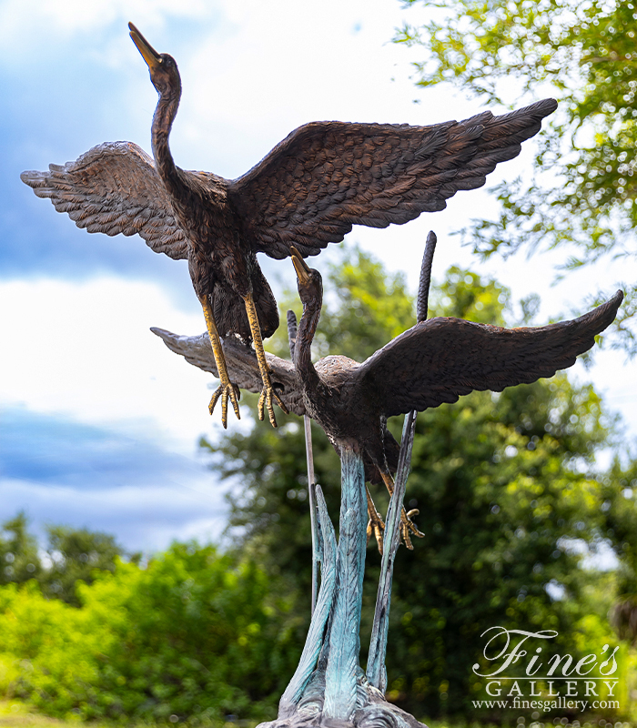 Bronze Fountains  - Birds In Flight Bronze Fountain - BF-854