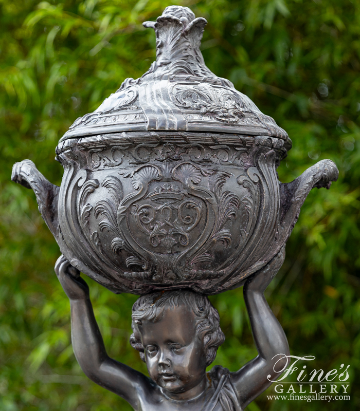 Bronze Planters  - Bronze Children Urn Pair - BP-155