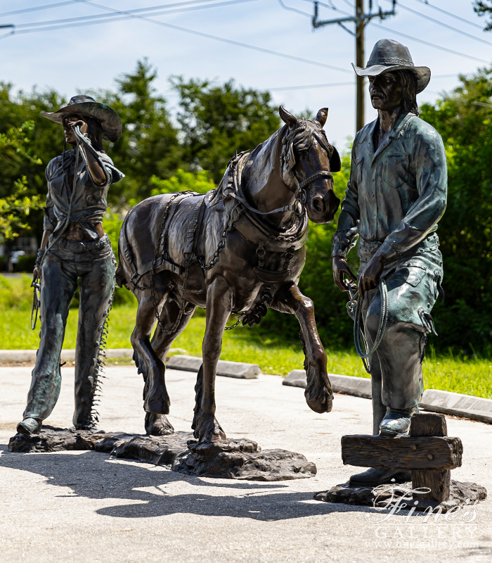 Bronze Statues  - Vintage Bronze Carriage Horse Statue - BS-1126