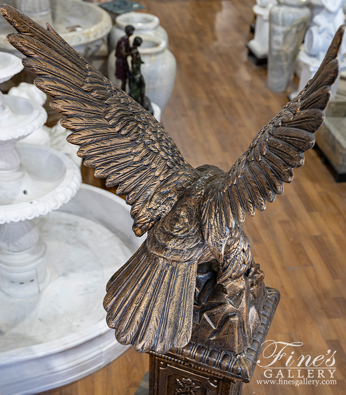 Bronze Statues  - Cast Iron Eagle Statue - BS-1348