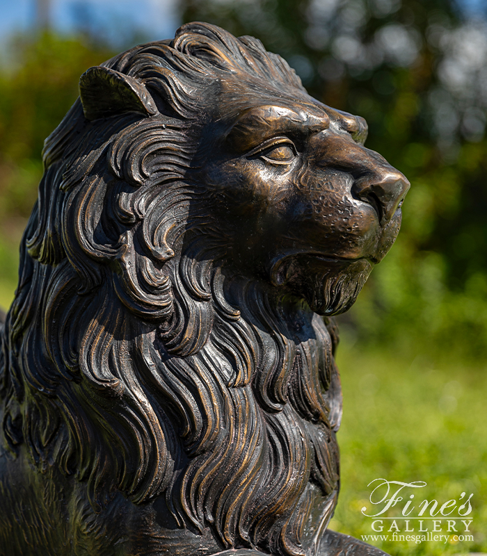 Bronze Statues  - Bronze Lion Sculptures - BS-1372