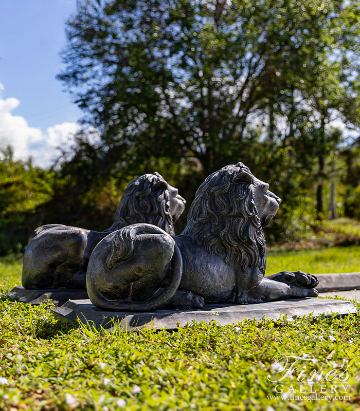 Bronze Statues  - Bronze Lion Sculptures - BS-1372