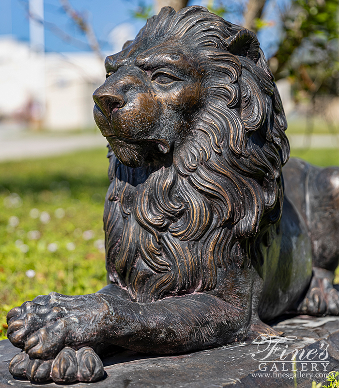 Bronze Statues  - Bronze Lion Sculptures - BS-1372