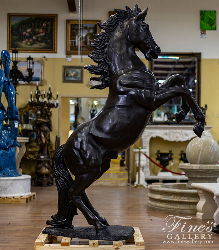 Search Result For Bronze Statues  - Rearing Bronze Horse - BS-1537