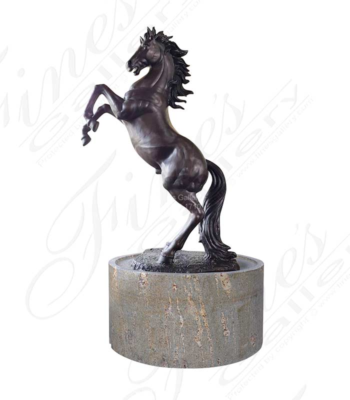 Bronze Statues  - Rearing Bronze Horse - BS-1537