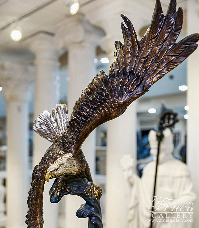 Bronze Statues  - Prepare For Landing Bronze Eagle - BS-1761