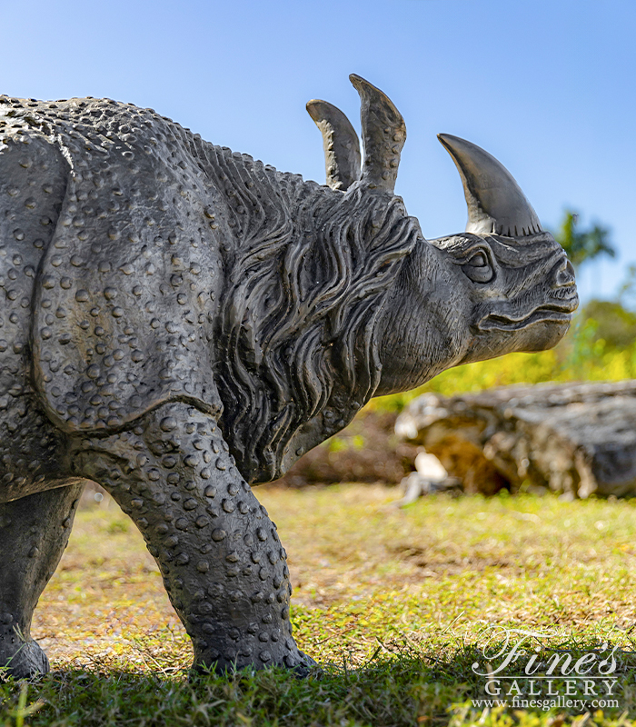 Bronze Statues  - Rhinoceros Statue In Bronze - BS-292