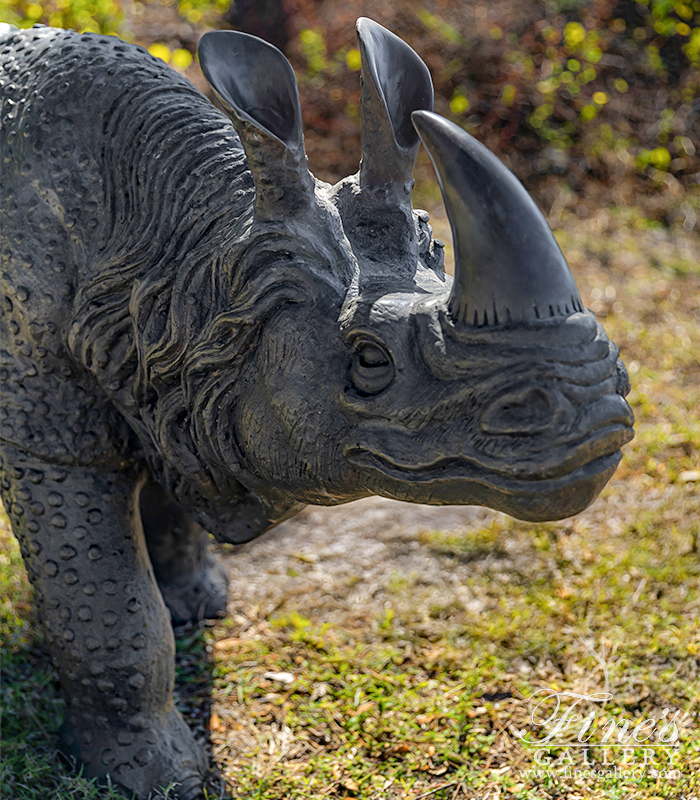 Bronze Statues  - Rhinoceros Statue In Bronze - BS-292