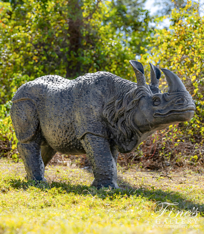 Bronze Statues  - Rhinoceros Statue In Bronze - BS-292