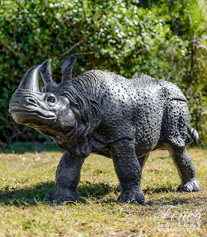 Bronze Statues  - Rhinoceros Statue In Bronze - BS-292