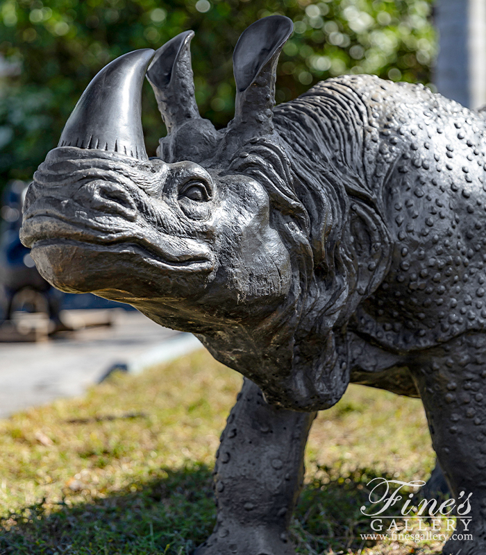 Bronze Statues  - Rhinoceros Statue In Bronze - BS-292