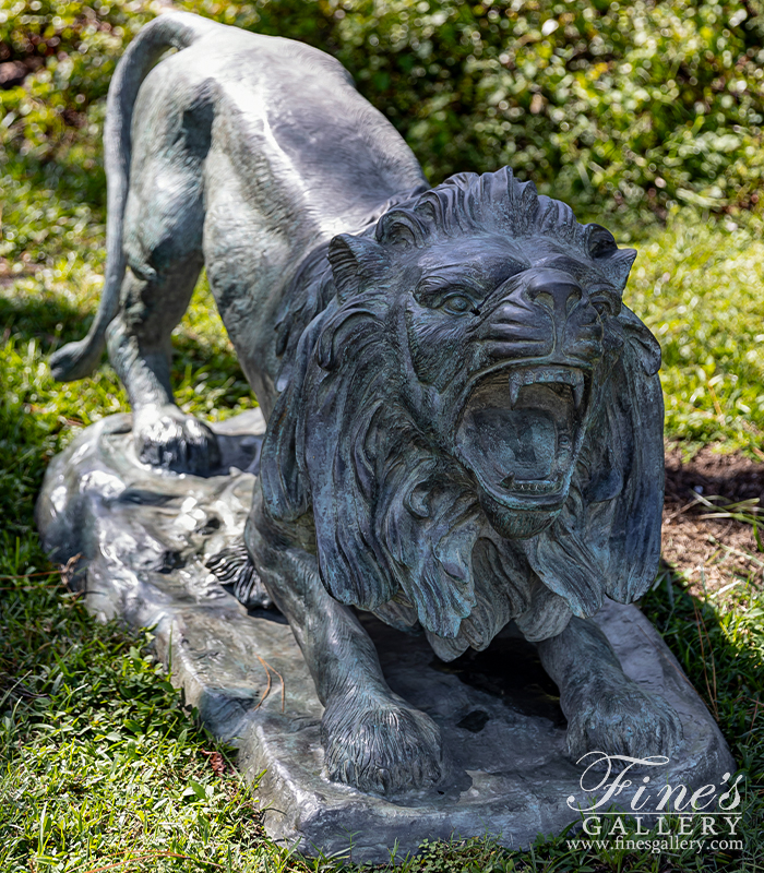 Bronze Statues  - Guardian Lion Statues In Museum Quality Bronze - BS-361