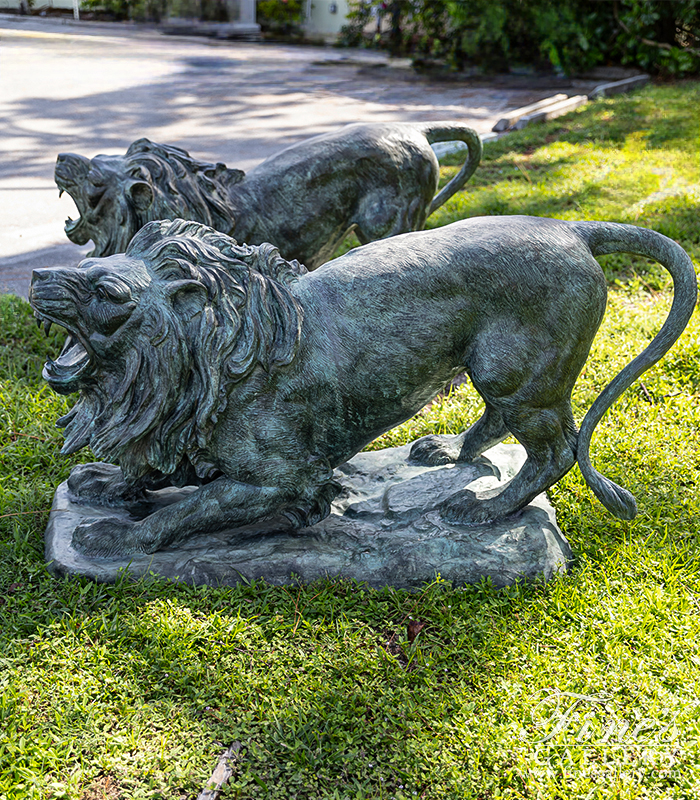 Bronze Statues  - Guardian Lion Statues In Museum Quality Bronze - BS-361