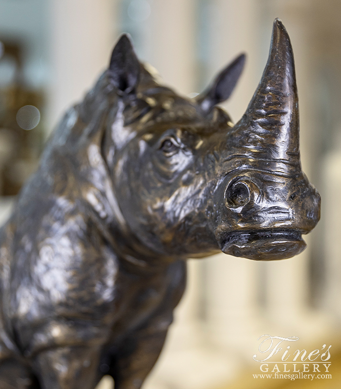 Bronze Statues  - Bronze Statue Rhino - BS-408