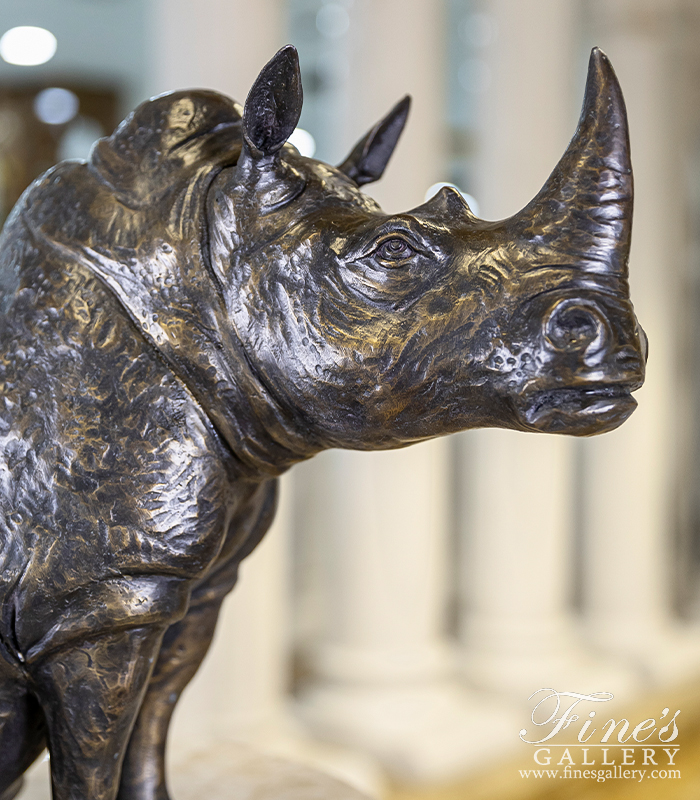 Bronze Statues  - Bronze Statue Rhino - BS-408