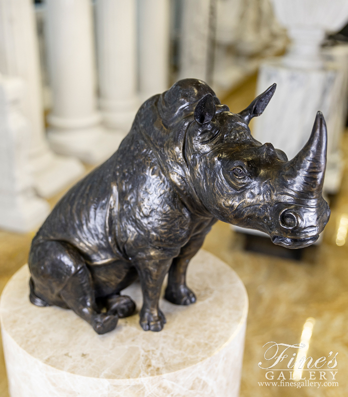 Bronze Statues  - Bronze Statue Rhino - BS-408