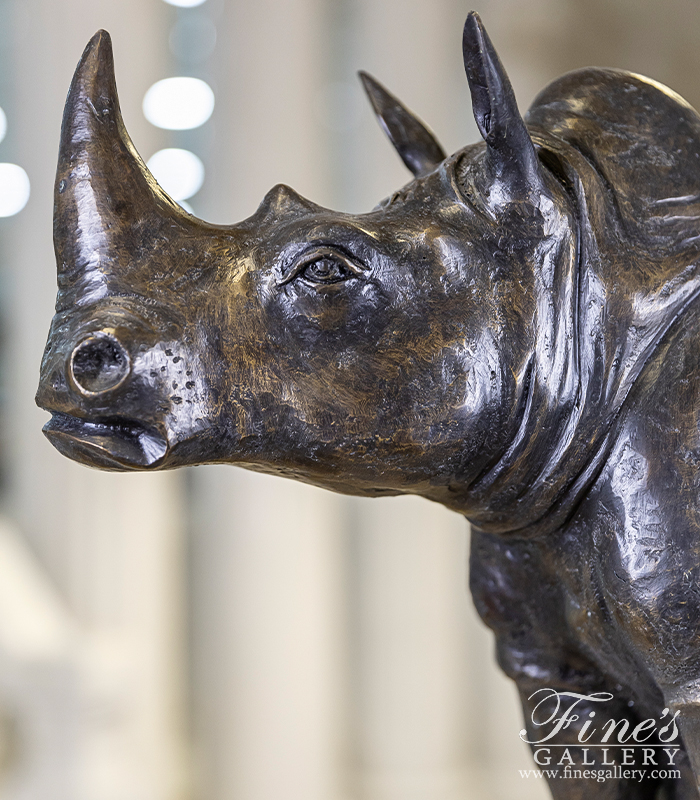 Bronze Statues  - Bronze Statue Rhino - BS-408