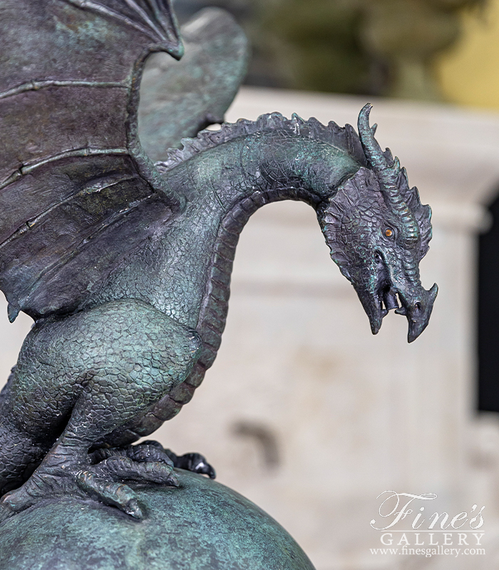 Bronze Statues  - Gothic Dragon Bronze Statue - BS-437