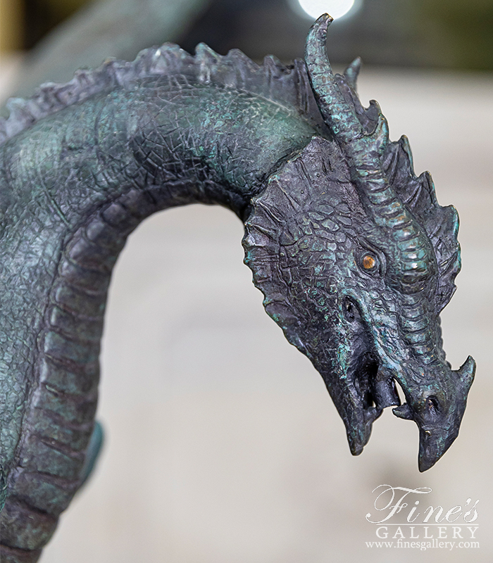 Bronze Statues  - Gothic Dragon Bronze Statue - BS-437