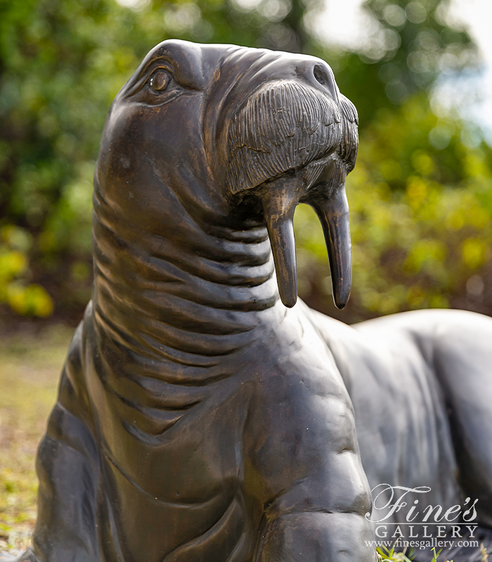 Bronze Statues  - Bronze Walrus Statue - BS-447