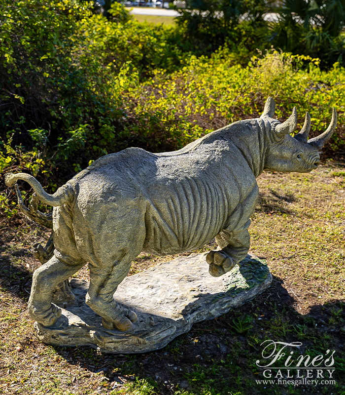 Bronze Statues  - Enamel Bronze Rhinoceros - BS-473