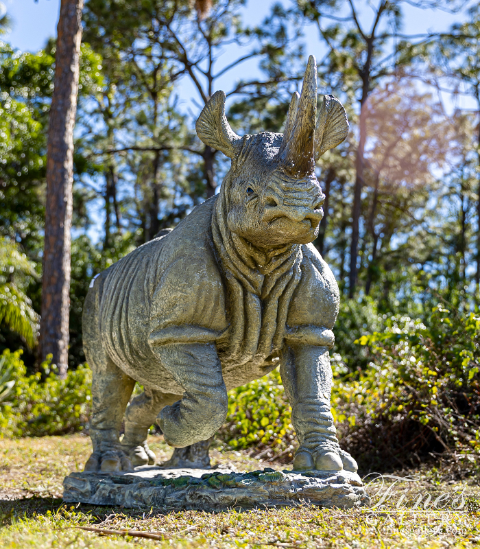 Bronze Statues  - Enamel Bronze Rhinoceros - BS-473