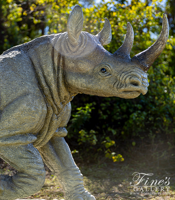 Bronze Statues  - Enamel Bronze Rhinoceros - BS-473