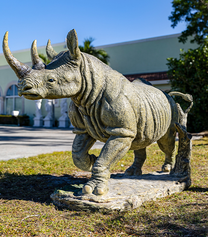 Bronze Statues  - Enamel Bronze Rhinoceros - BS-473