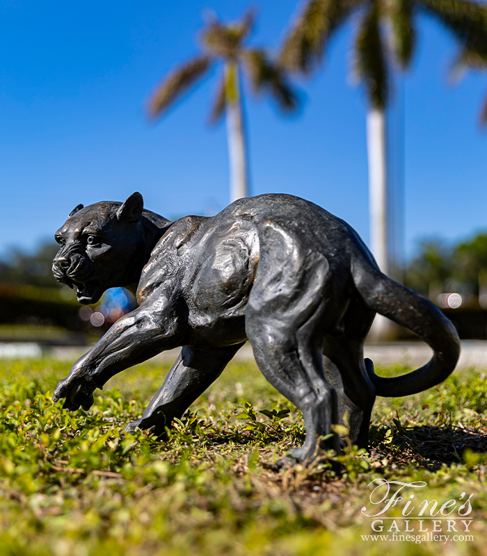 Bronze Statues  - Bronze Panther Statue - BS-838