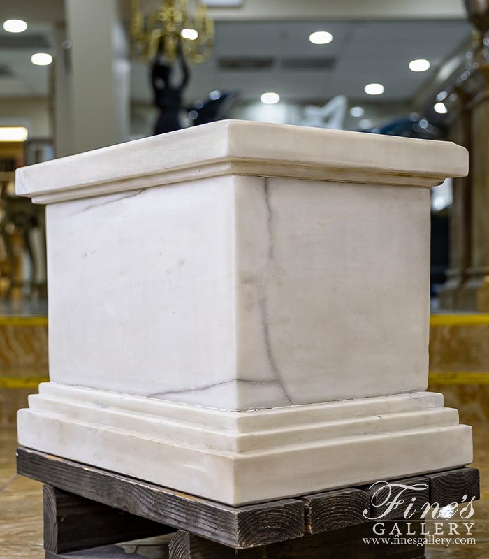 Marble Bases  - Square White Marble Base - MBS-169