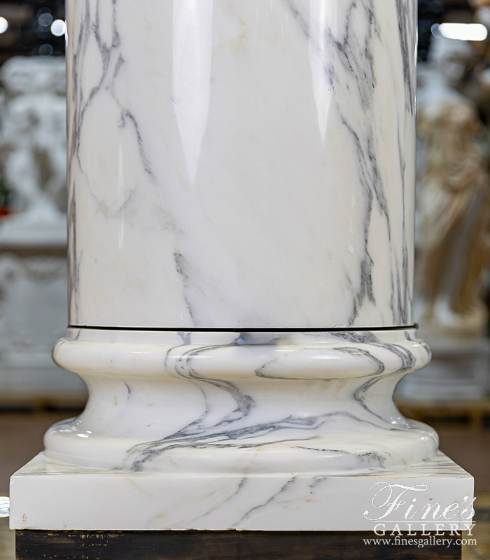 Marble Bases  - Arabascato Marble Column Base - MBS-227