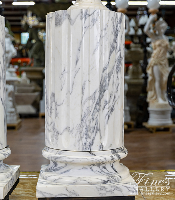 Marble Bases  - Arabascato Marble Column Base - MBS-227