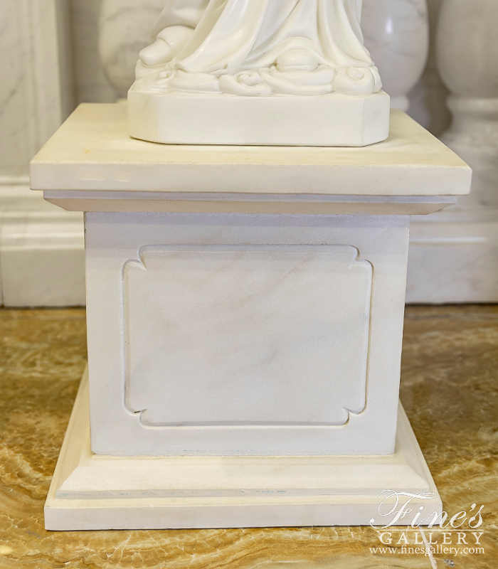 Marble Bases  - Art Pedestal In Statuary Marble - MBS-340