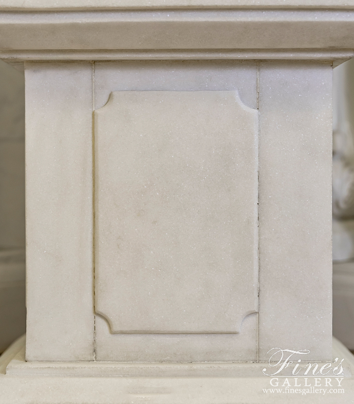 Marble Bases  - Rectangular Marble Pedestal In Statuary Marble - MBS-341