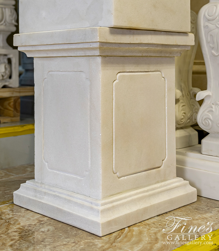 Marble Bases  - Art Base In Statuary Marble - MBS-342