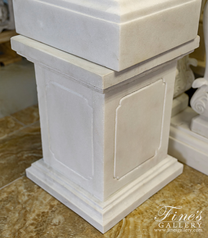 Marble Bases  - Art Base In Statuary Marble - MBS-342