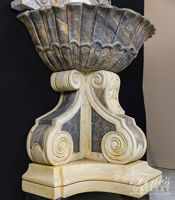 Marble Fountains  - Antique Style Wall Marble Fountain - MF-1555