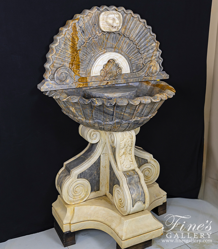 Marble Fountains  - Antique Style Wall Marble Fountain - MF-1555