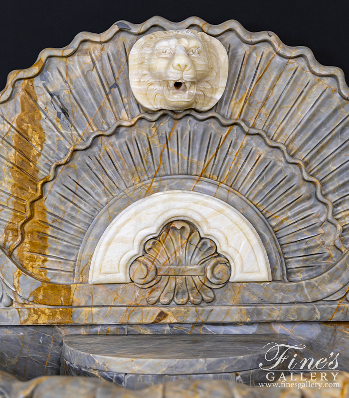 Marble Fountains  - Antique Style Wall Marble Fountain - MF-1555