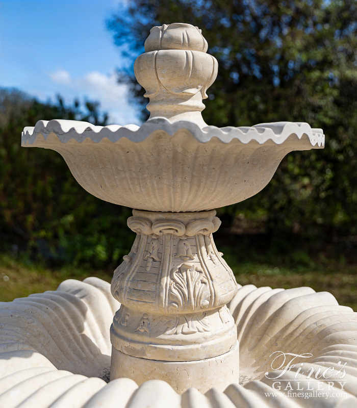 Marble Fountains  - Refined Light Cream Marble Fountain - MF-1607